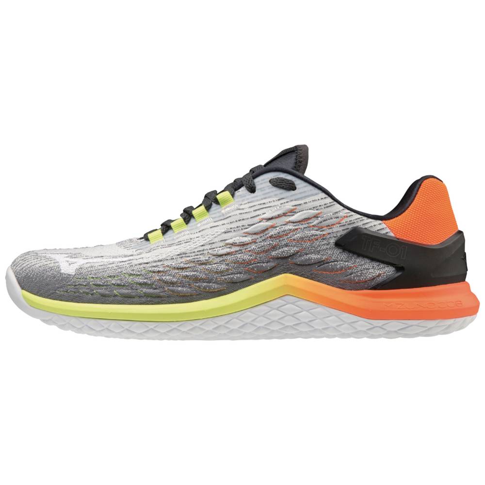 Panske Botasky Mizuno TF-01 Siva/Oranžové Vypredaj JDGV50842
